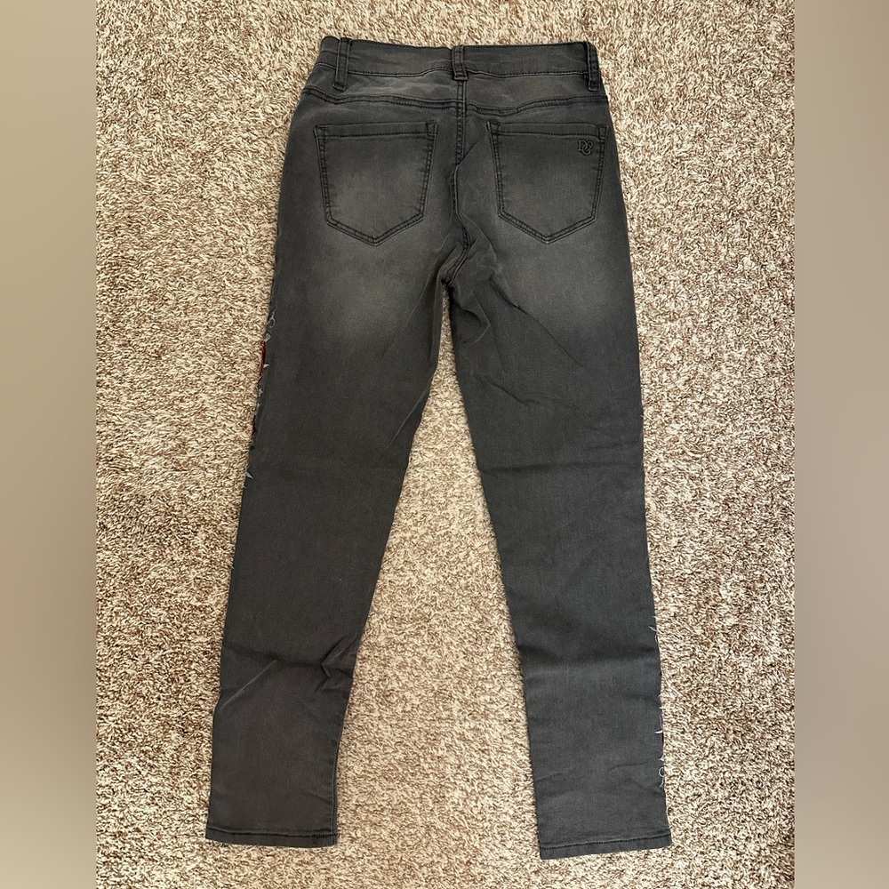 Diane Gilman DG2 Pants, Embroidered Flowers, Size 2 - Picture 2 of 3